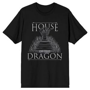 NWT House Of The Dragon Iron Throne Black Cotton Tee Shirt, XS